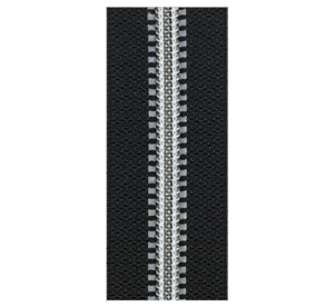 Nylon silver teeth with weaving reflective tape