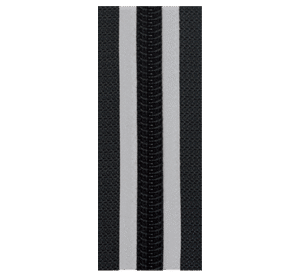 Nylon zipper with reflective tape