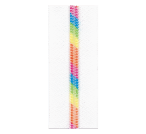 Nylon zipper with printing multicolor teeth