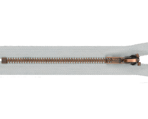 5# Metal zipper antique copper Y-teeth close end / Auto-lock slider