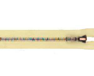 5# Metal zipper electroplated multicolour teeth open end / reversible auto lock slider
