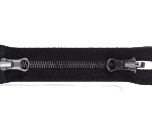 5# Metal zipper antique nickle (N/F) dense teeth two-way open end / reversible auto lock slider